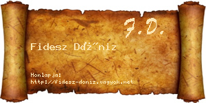 Fidesz Döniz névjegykártya